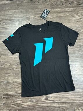 NWT Ladies 1ST PHORM Black Short Sleeve  Crew Neck Graphic Logo T-Shirt L